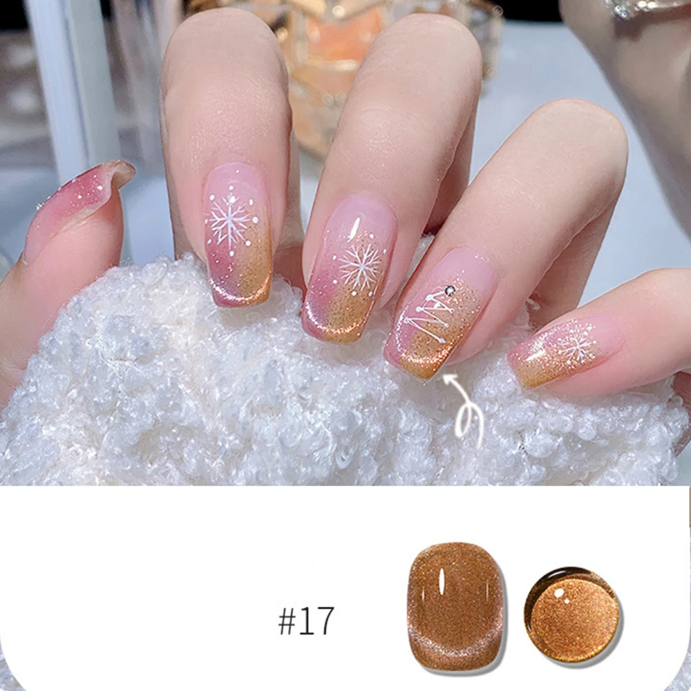 لامعة 10 مللي العلاج بالضوء لاصق هلام السلس حساسة 30 لون طلاء الأظافر دائم اللون القطط العين مسمار الغراء