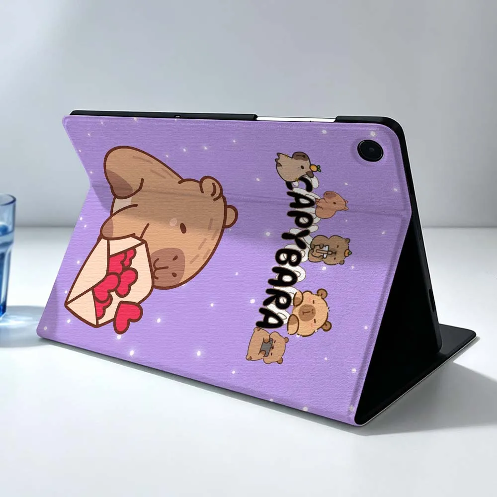 Cute Cartoon Capybara Pattern Soft For Samsung Galaxy Tab S11 S10 S9 S8 S7 S6 A9 A8 A7 A11 Lite FE Plus Pen Tray Tablet Case