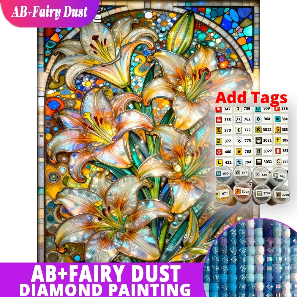 Embroidery Daisy - Fairy Dust AB Diamond Embroidery Velvet