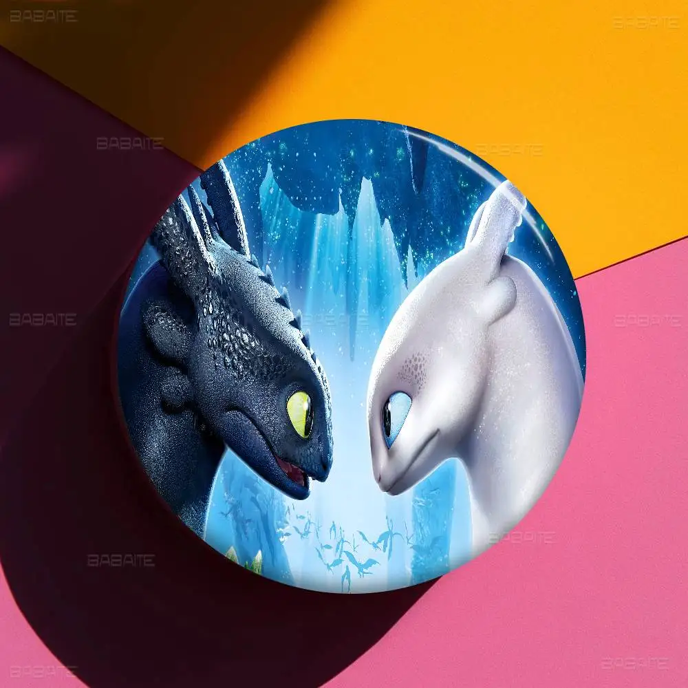 كيفية تدريب التنانين اللطيف الخاص بك 2025 دبوس زر ناعم مشرق مطبوعة أيقونة هدية للأصدقاء شارة طوق بروش التلبيب دبوس معدني