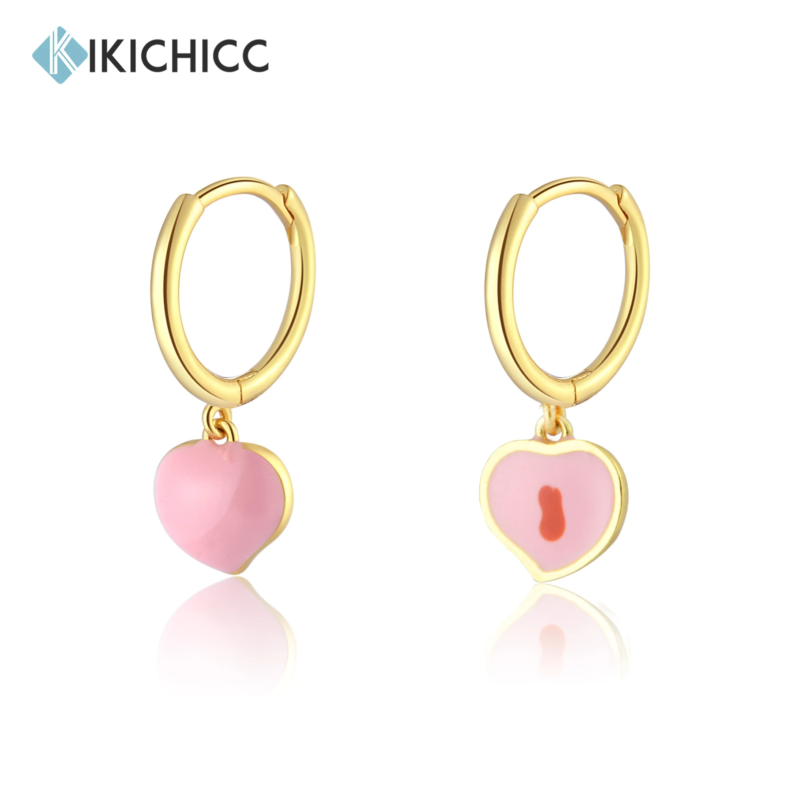 KIKICHICC 925 Sterling Silver Gold Fruits Orange Fish Pear Love Drop Earring Women Luxury Fine Jewels Enamel Clips Pendientes