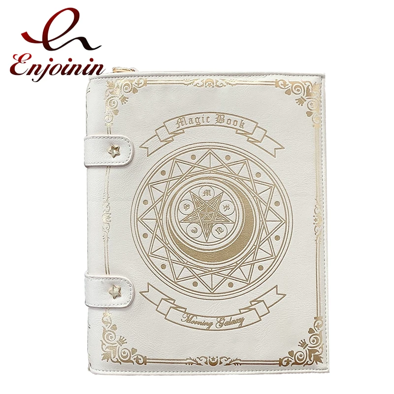 Star Moon Magic Book Messenger Bags for Girls Lolita Student Cosplay JK Purses and Handbags Uniform Gold Stamping Crossbody Bag