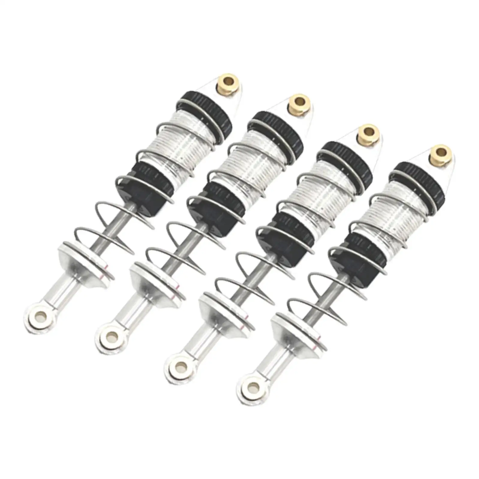 4Pcs Metal RC Car Shock Absorber, 1:16 Front and Rear RC Shocks Damper Upgrade Parts for 16207 RC Hobby Car Trucks Model