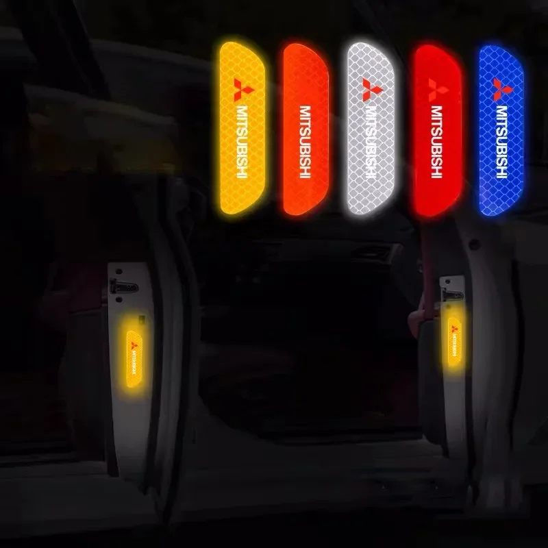 

Car Door Safety Warning Reflective Sticker Mark for Mitsubishi Outlander ASX Pajero Sport L200