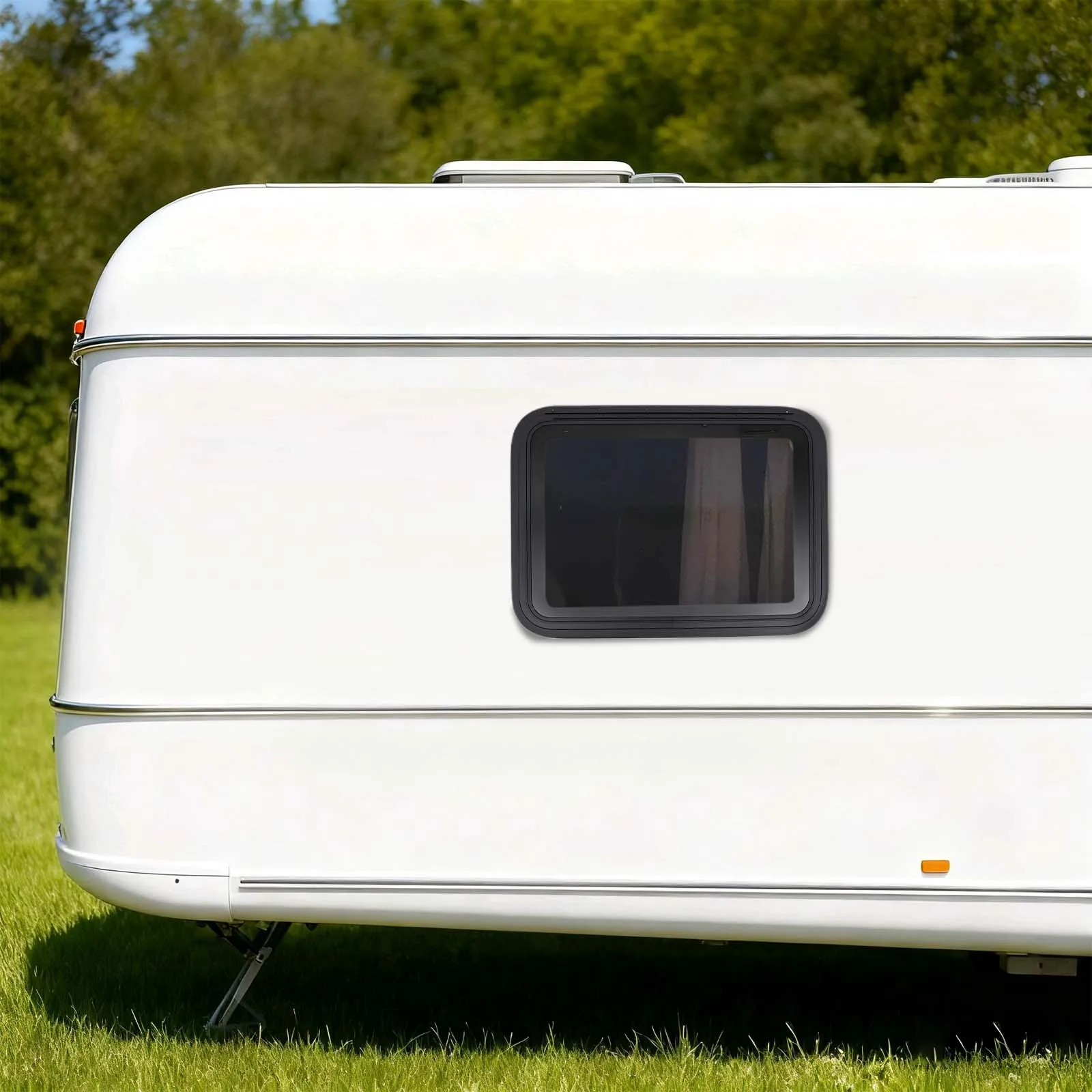 نافذة RV ادفع 90 ° أقصى فتح مع شاشة الحشرات لحماية الخصوصية، سهل التركيب، تهوية سريعة، حجب أشعة الشمس #4