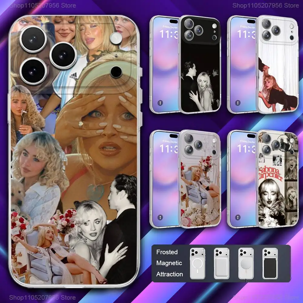

Mans Best S-Sabrina Friend Phone Case For iPhone 11,12,15,14,13,17,16,Pro,Plus,E,Max,Air,Mini Magnetic Frosted Cover