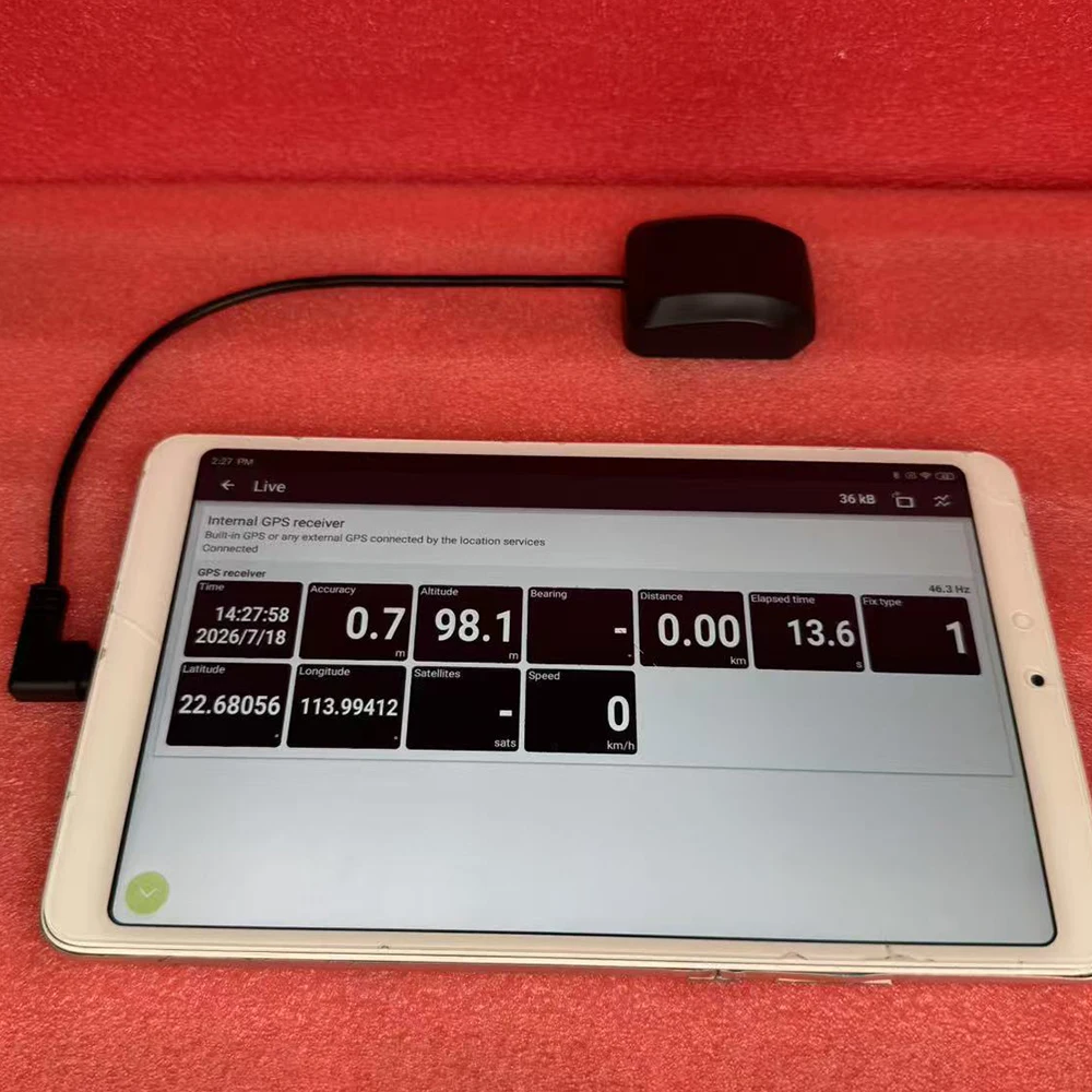 QUESCAN Externer USB Typ-C 25Hz GPS-Antennenempfänger für Android RaceChrono GPS Professional Kart Lap Speed Motorsport GPS GNSS – Detail 15