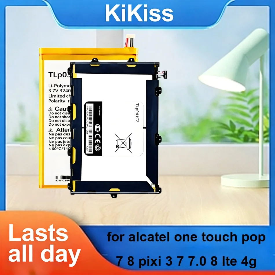 Аккумулятор для Alcatel One Touch Pop 7 8 Pixi 3 7 7.0 8 LTE 4G TLp041C2 / TLp041CC TLp028AD TLp028AC TLp028A2 TLp032B2 TLp032BD
