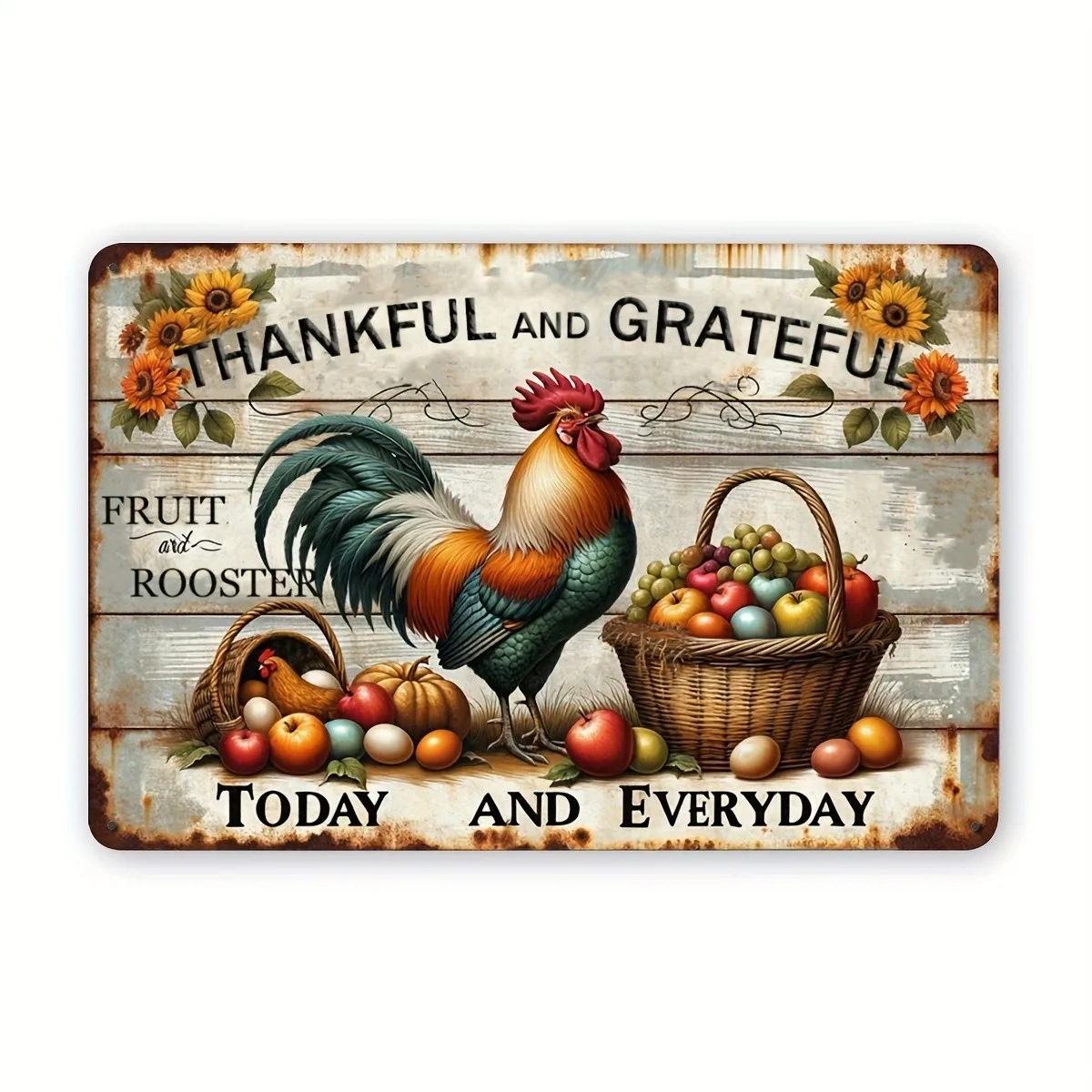 Thanksgiving Everyday Waterproof Tin Metal Signs Home Décor 8x12