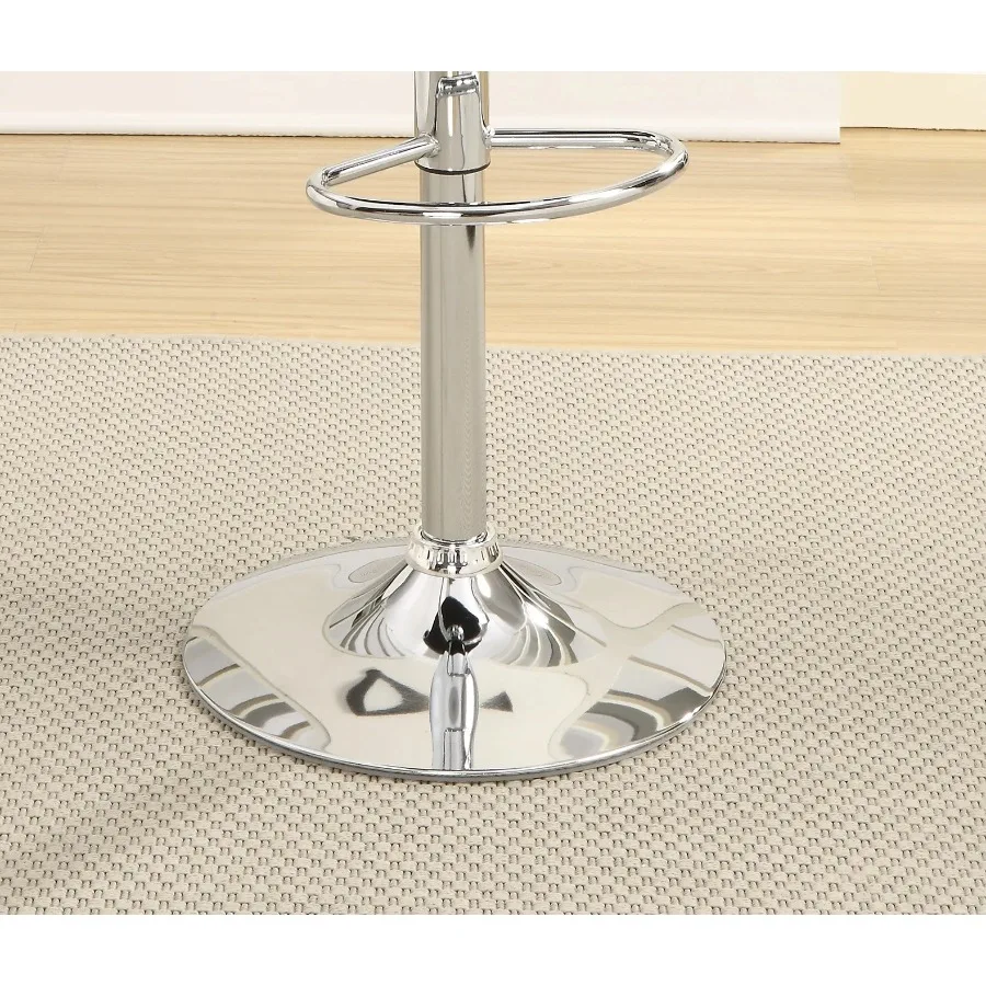 블랙 인조 가죽 스툴 카운터 높이 의자 2개 세트 높이 조절 가능 주방 아일랜드 스툴 가스 리프트 크롬 베이스.