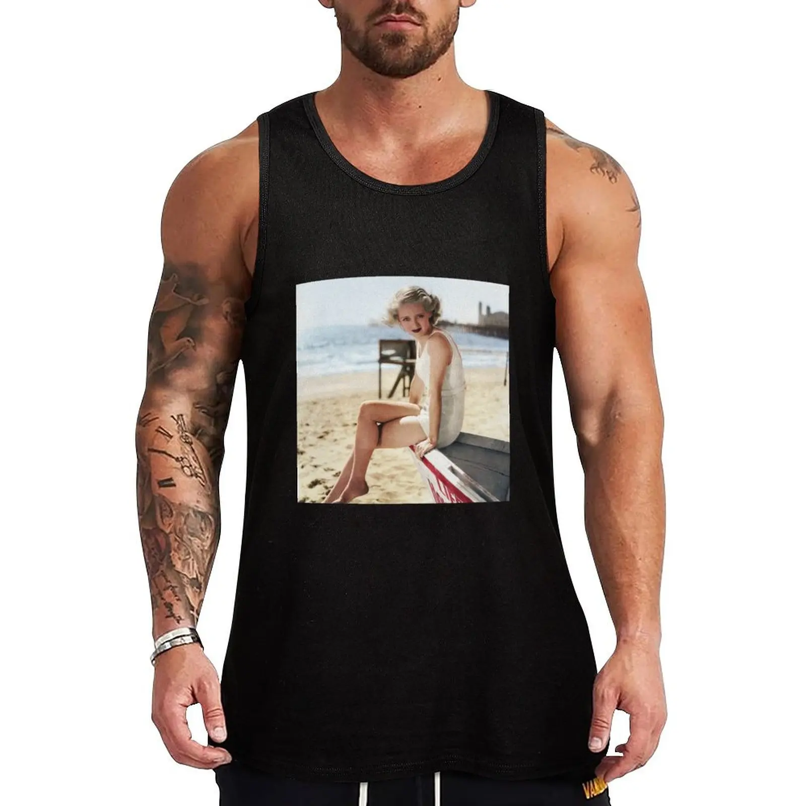 Bette D Tank Top clothing men bodybuilding men clothes T-shirt sports vests for men