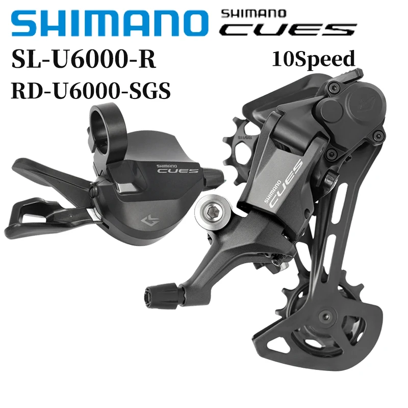 SHIMANO CUES U6000 10 Speed Transmission Kit Gear Lever SL-U6000-10R Rear Derailleur RD-U6000-SGS For MTB Bike Original Parts