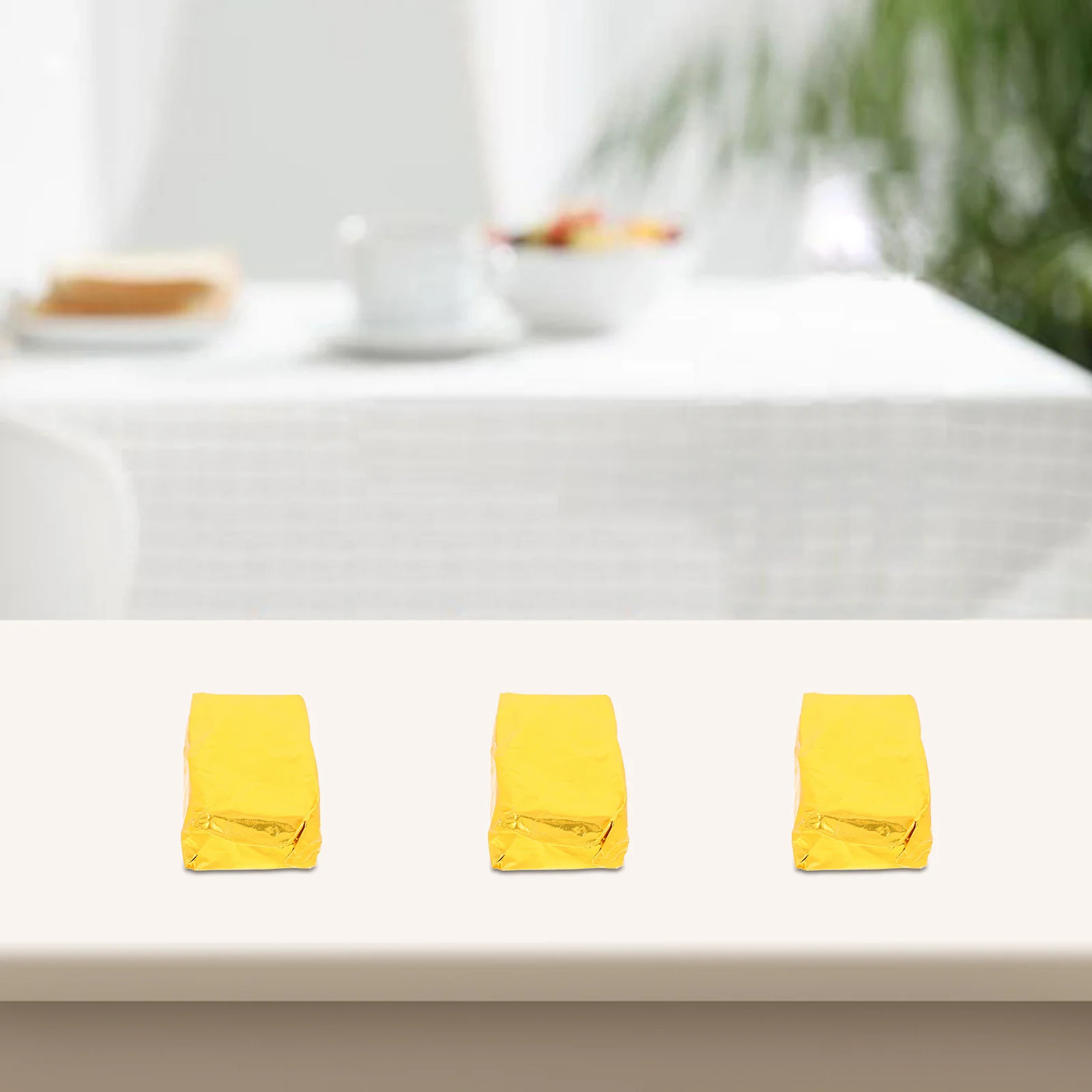 

100Pcs Chocolate Wrapping Paper Gold Foil Square Packaging Wrappers Candy Packaging DIY Foil Paper for Easter Christmas Birthday