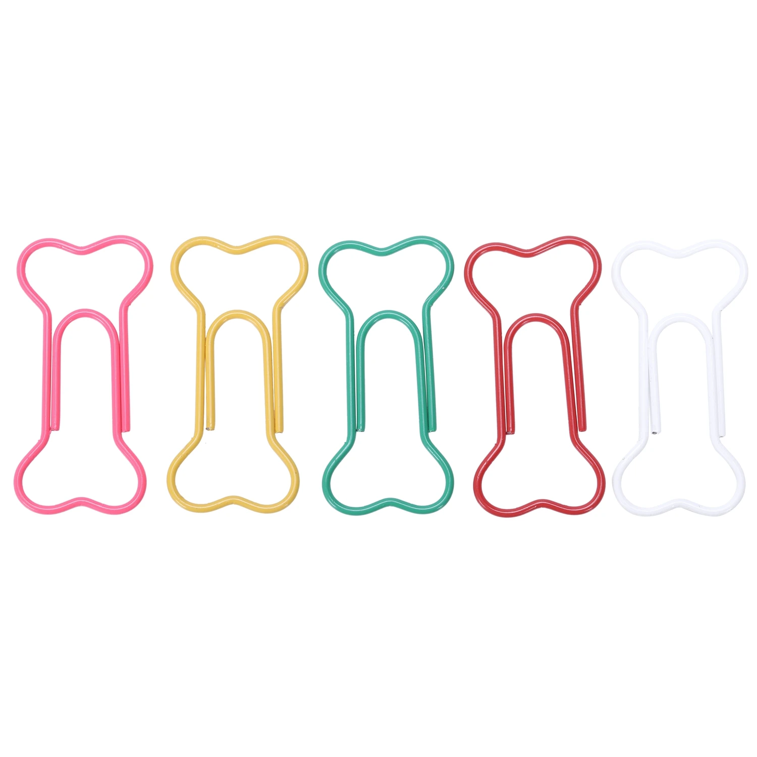 Compatible Metal Paper Clips 24 Pieces in PVC Box Bone