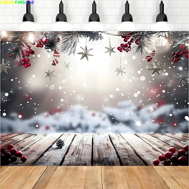 

Sparkling Snowflake Christmas Day Photography Backdrops living Room Decoration Festival Parties New Year Photo Background RD-23