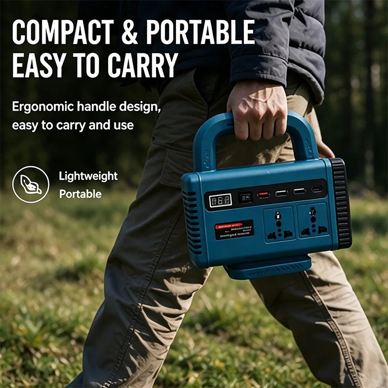 Portable Multifunction Lithium Battery Power Inverter 150W Sine Wave DC 21V To AC 180V-220V Mobile Power Station For Makita