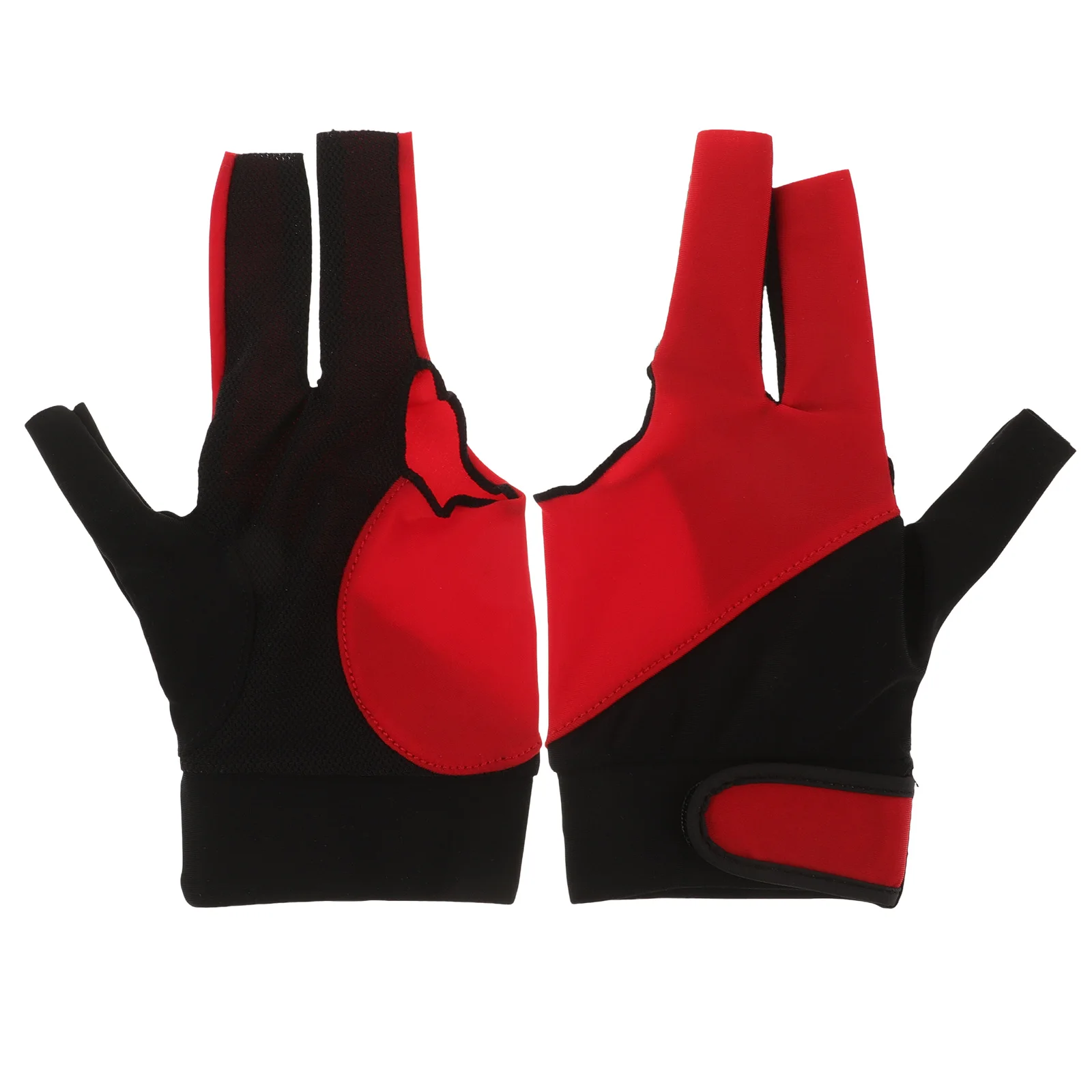 

2 Pcs Pool Gloves Billiard Right Hand Billiards Left Men Breathable Show Three Fingers