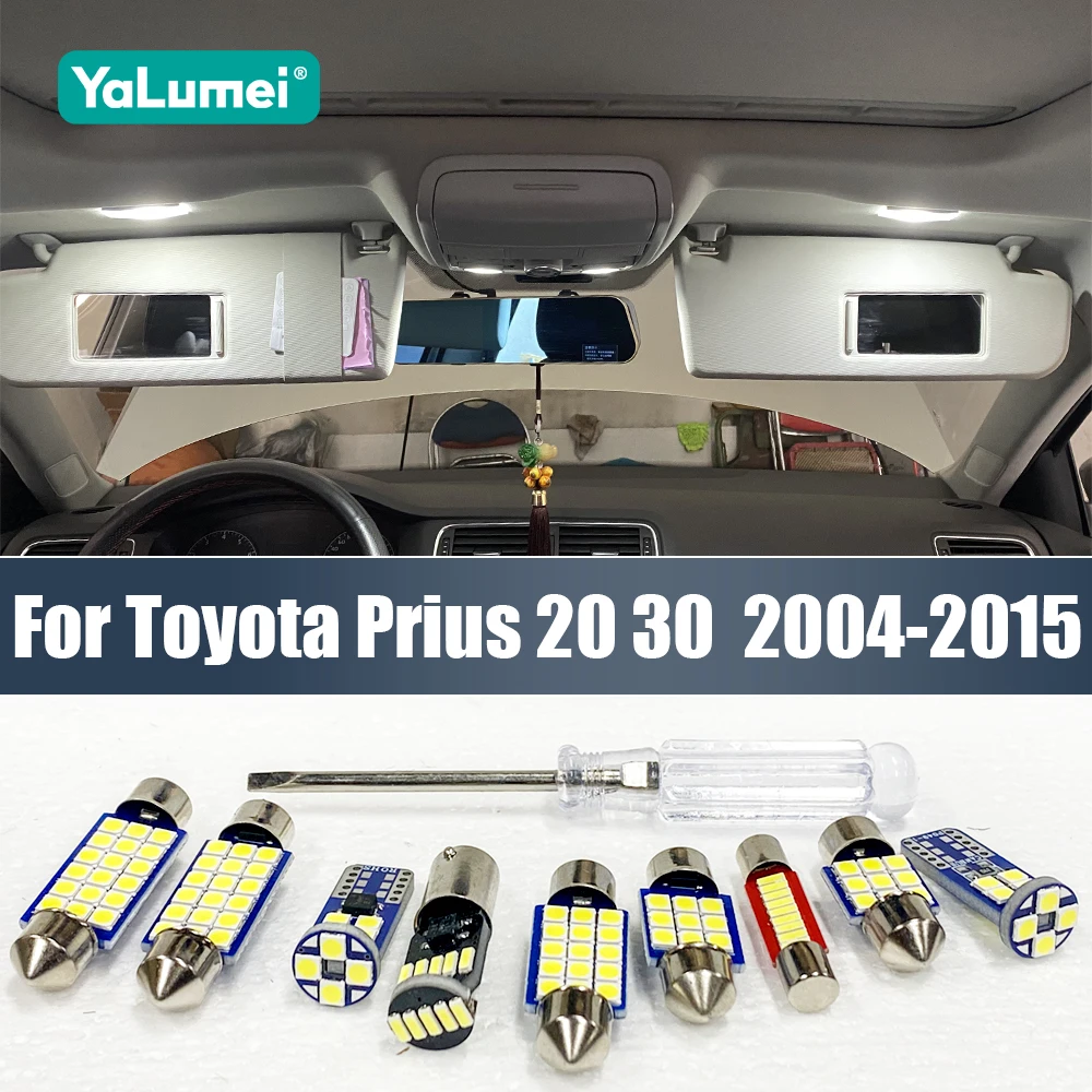 

Car LED Bulbs For Toyota Prius 20 30 XW20 XW30 2004-2007 2008 2009 2010 2011 2012 2013 2014 2015 Interior Lights Accessories