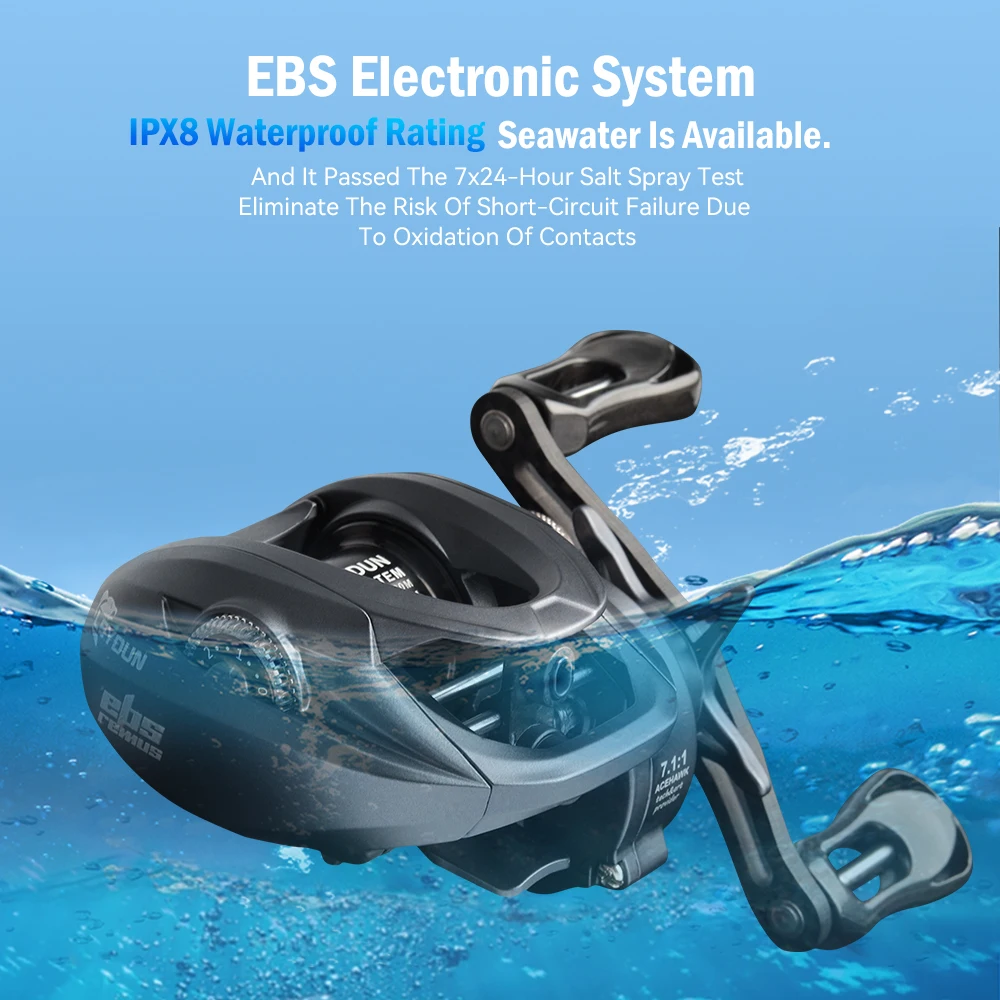 Carrete Baitcasting LEYDUN REMUS con freno electrónico y carbono - imagen 5