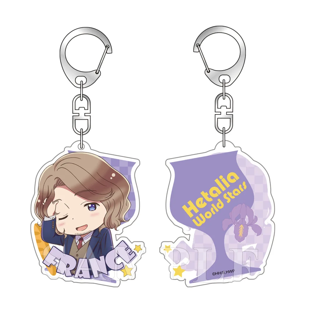 Hetalia World Stars Axis Powers Heroes Alfred Arthur Francis Bonofva Matthew Ludwig China Officiële autorisatie Qver sleutelhanger