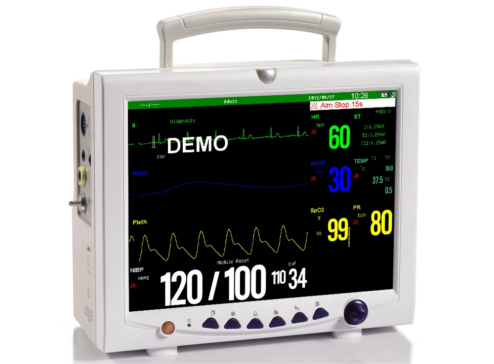 2026 New Sinnor Portable Multi Parameter Patient Monitor VET-12J/V-9000J 12inch Standard 5 Para Veterinary Monitor High Quality