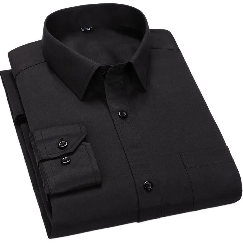 New New  Formal Fashion Social Long Sleeved Business Work Plus Size Mens Striped Dress Shirts Smart Casual Shirt SIZE 47 48 - Aliexpress Deal