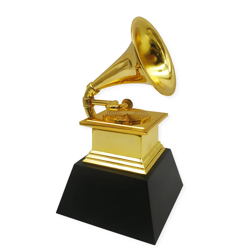 

22Cm Metal Trumpet Trophy Music Award Film Memorial Trophy
