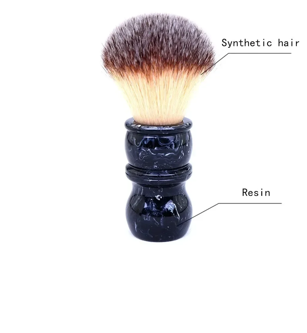 فرشاة الحلاقة الرجالية مقبض الراتنج النايلون للرجال التخليص اللحية المهنية الحلاق تنظيف الوجه فرشاة الحلاقة ToolYaqi 24 مللي متر