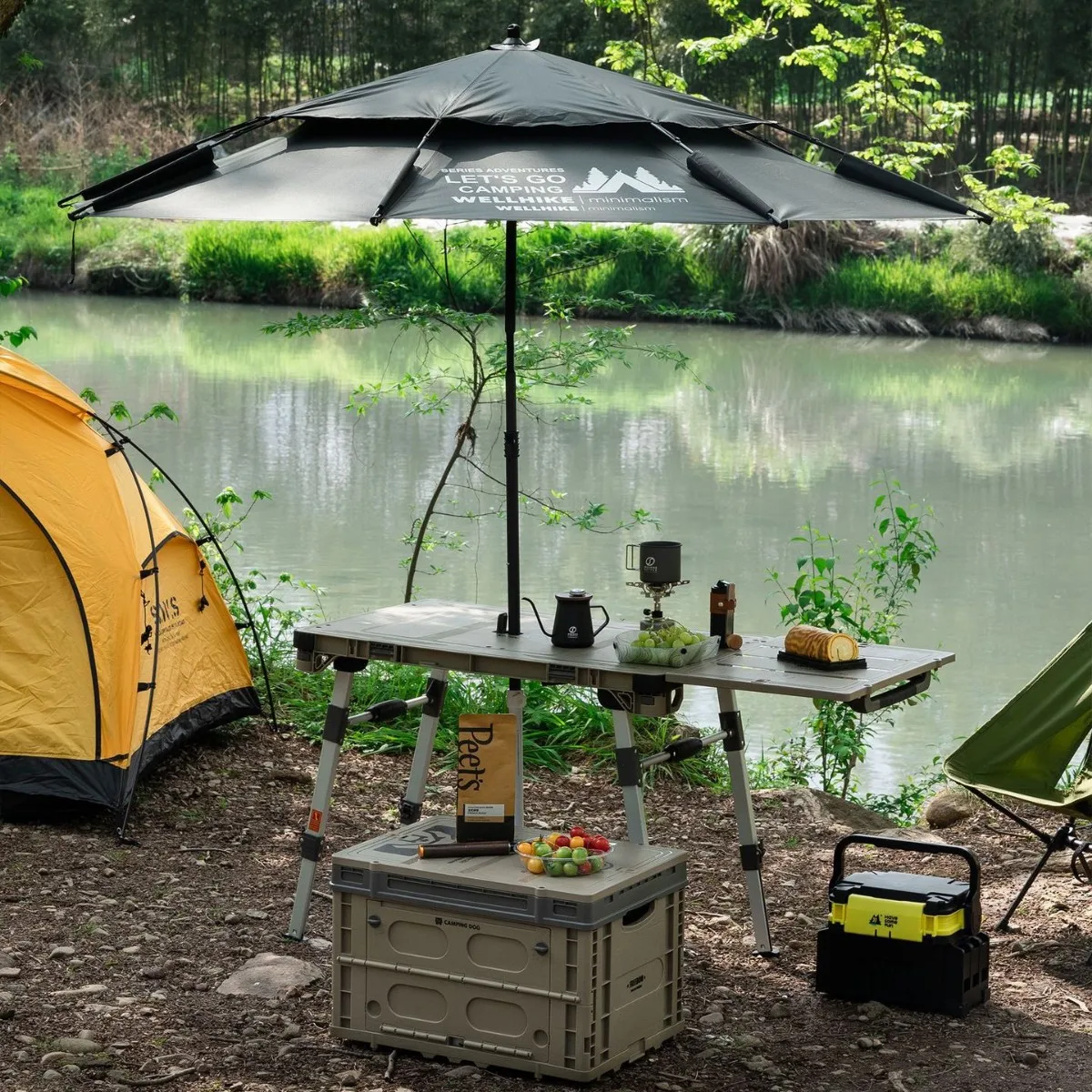 Outdoor Camping Table - 折りたたみ式アウトドアユーティリティワゴンテーブル おしゃれなキャンプ用タクティカルカート