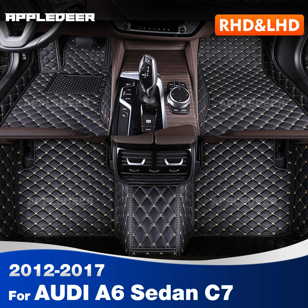 

For AUDI A6 Sedan C7 2012-2017 Car floor mats Custom foot Pads automobile carpet cover interior accessories 2016 2015 2014 2013
