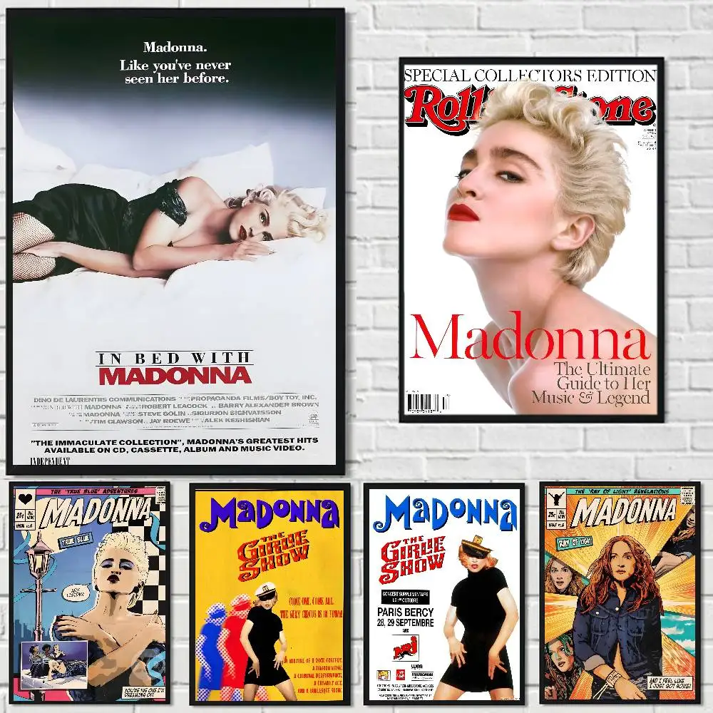 M-Madonna Singer Fashion Canvas Wall Art for Living Room Hom