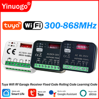 Universal 300-868MHz 433 868 MHz Tuya WIFI Garage Door Remote Control Receiver AC DC 9-30V 85-250V Smart Switch Module Opener