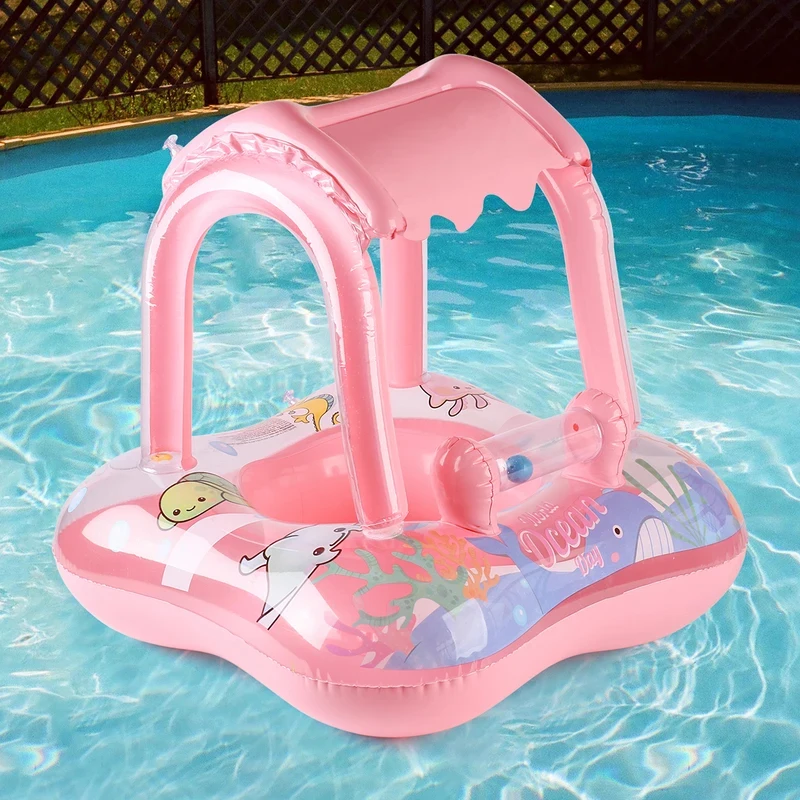 Kids Baby Pool Float with Sun  - Baby Swimming Floater review and price