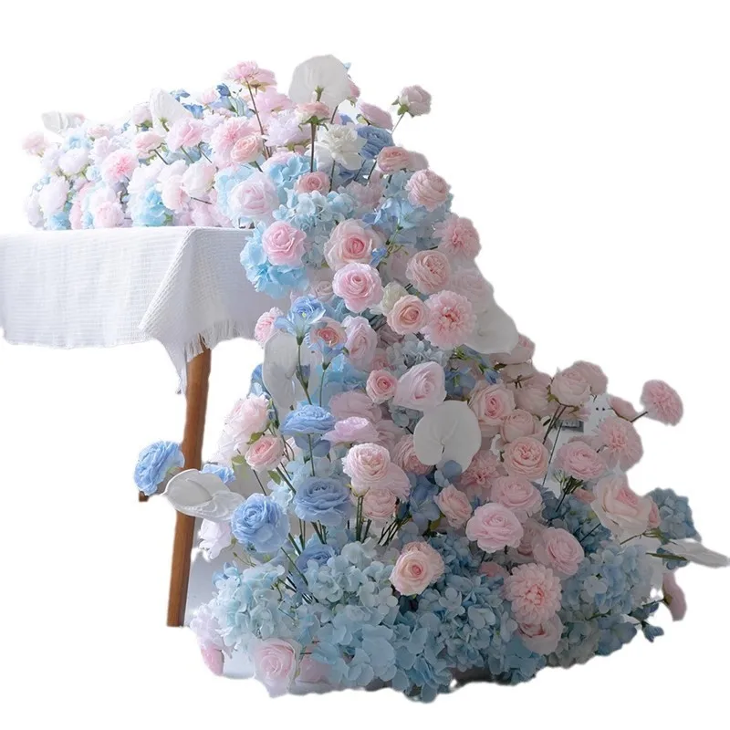 railing decorative floral arrangement, dining table arrangement Internet celebrity ceremony Birthday banquet Waterfall