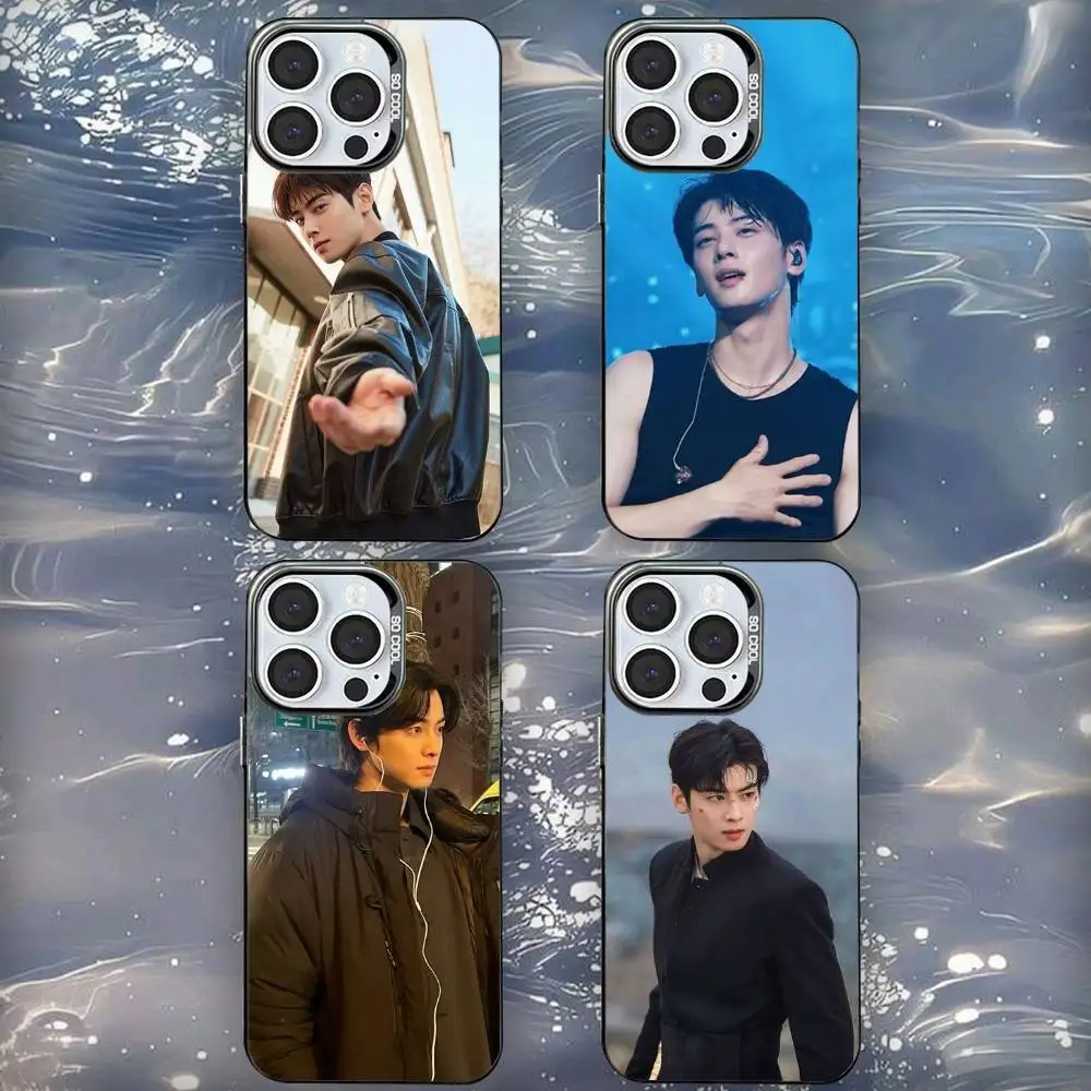 

C-Cha Idol E-Eun-W-Woos Phone Case For iPhone 16,15,14,13,12,11,Mini,Pro,SE,MAX Black Matte Shockproof Cover