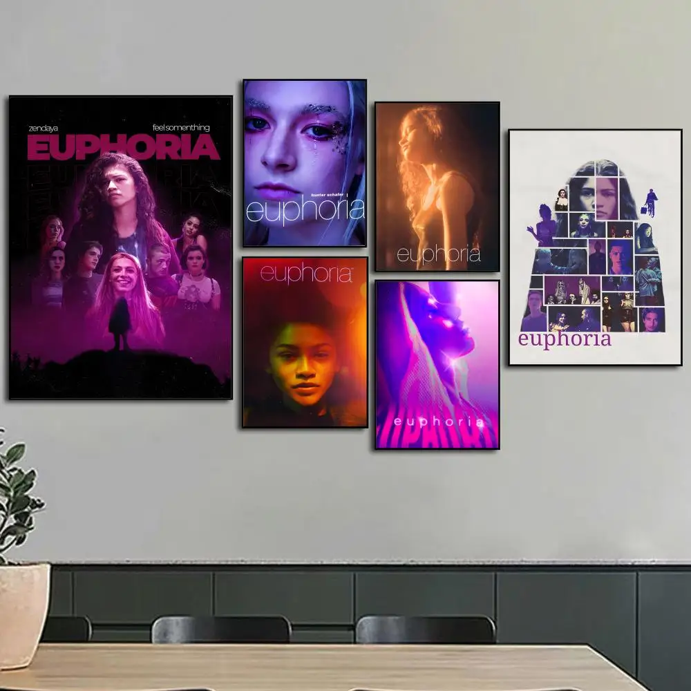 Affiche murale TV E-Euphoria, peinture artistique, décoration pour bureau, maison, salon, image décorative