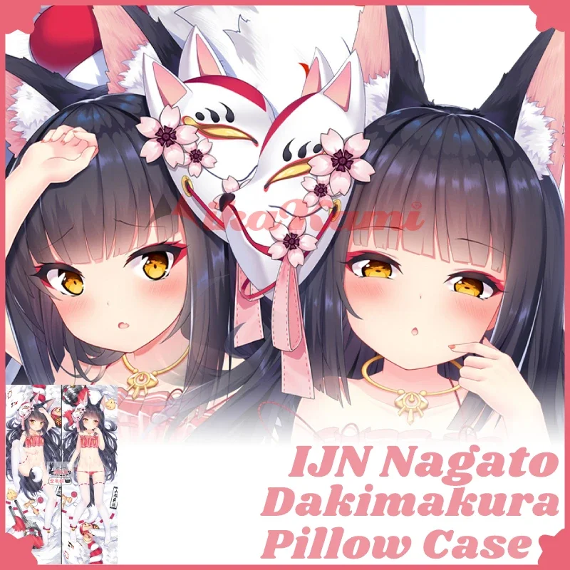 

IJN Nagato Dakimakura Azur Lane Game Sexy Pillowcase Full Body Hugging Pillow Case Otaku Cushion Cover Bedding Home Decor Gift