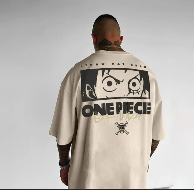 

Негабаритная цельная соломенная шляпа, аниме-футболка, мужская летняя хлопковая свободная уличная одежда, повседневная футболка с короткими рукавами и графикой Y2k, одежда