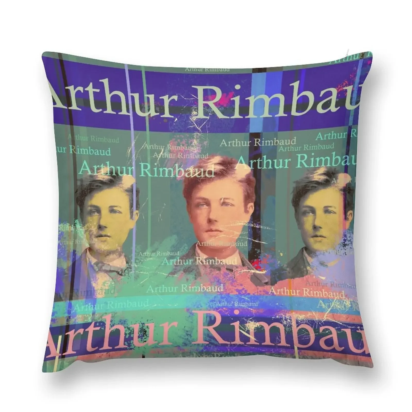 

the wonderful French poet Arthur Rimbaud, portrait Throw Pillow Cusions Cover pillow