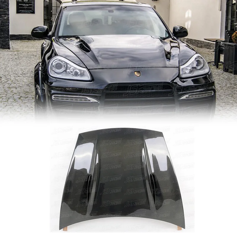 

Carbon Fiber Hood For 2008-2010 Porsche Cayenne 957 Car Bonnet Engine Cover Modified Upgraded Tech Style