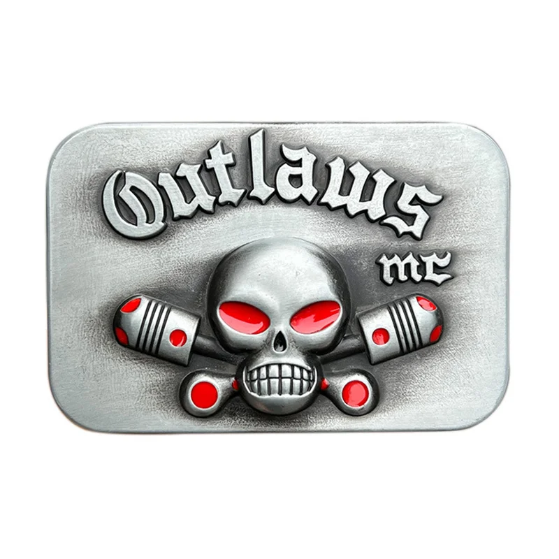 MC piston belt buckle Western style