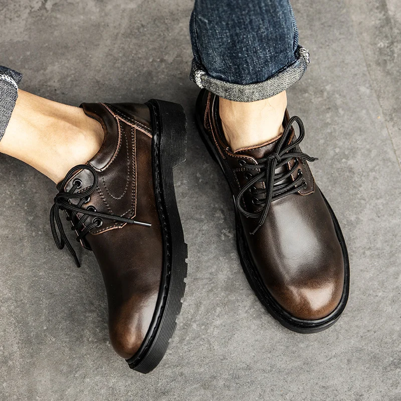 Men's luxury leather shoes Gentleman Classic British Style Office or work 38-48 Adult hot selling shoes dress Derby plus size
