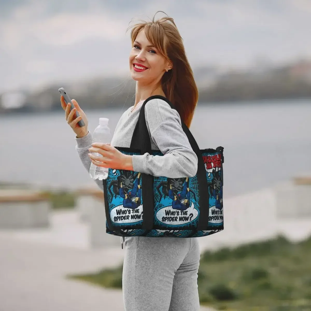 

Brazilian Jiu Jitsu Gift Beach Travel Bag Large Capacity Tote Bags for Gym Sport Women Shopping Duffle Shoulder Bag