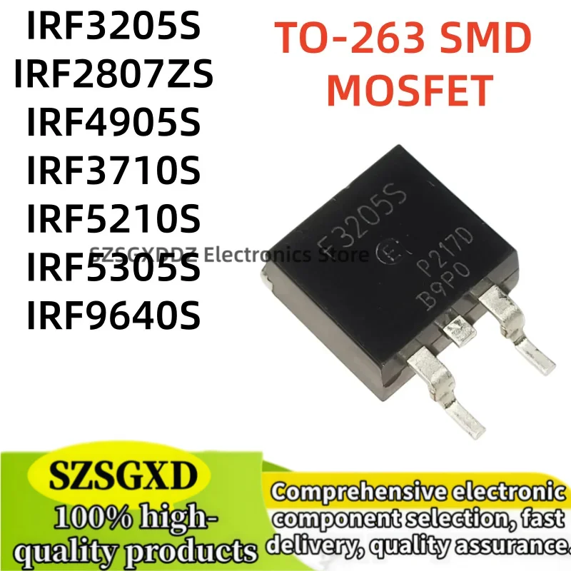10-20Uds F4905S F2807ZS F3205S F3710S F5210S F5305S F9640S IRF4905S IRF2807ZS IRF3205S IRF3710S IRF5210S IRF5305S IRF9640S TO263