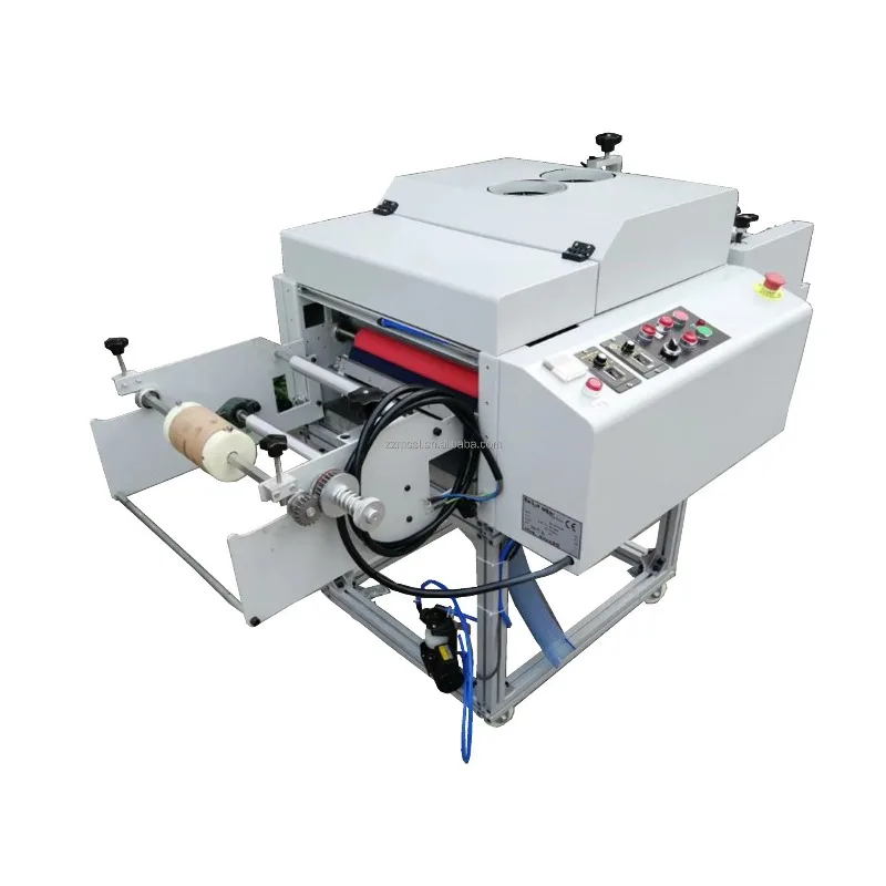 2026 Professional 12inch 350mm Roll to Roll Paper Varnish Uv Coating Machine for Labels