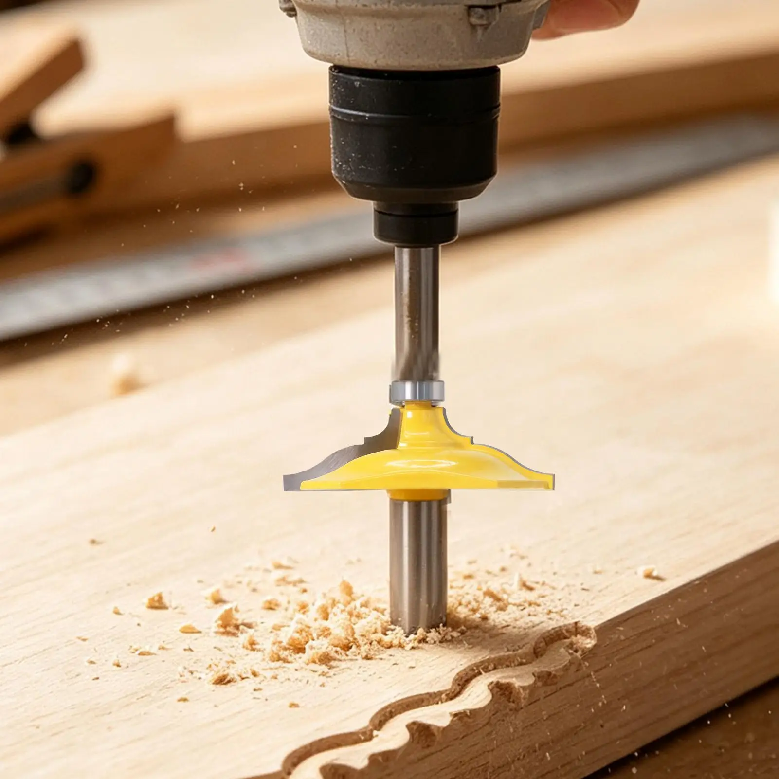 Roundover Router Bit Multipurpose Universal Alloy 1/2 Inch Woodworking Milling Cutter Tools for Hardwood Plywood Furniture