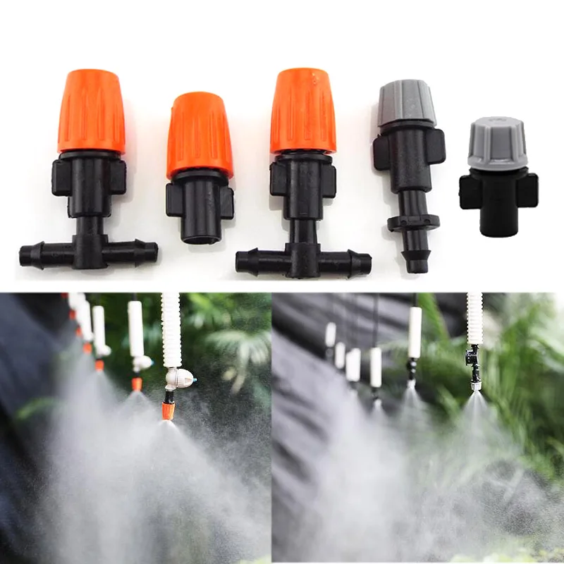 

1/4" Gardening mist sprinkler water sprayer irrigation Fog Sprinkler fogger Nozzle 4/7 hose Misting Kits Garden Greenhouse