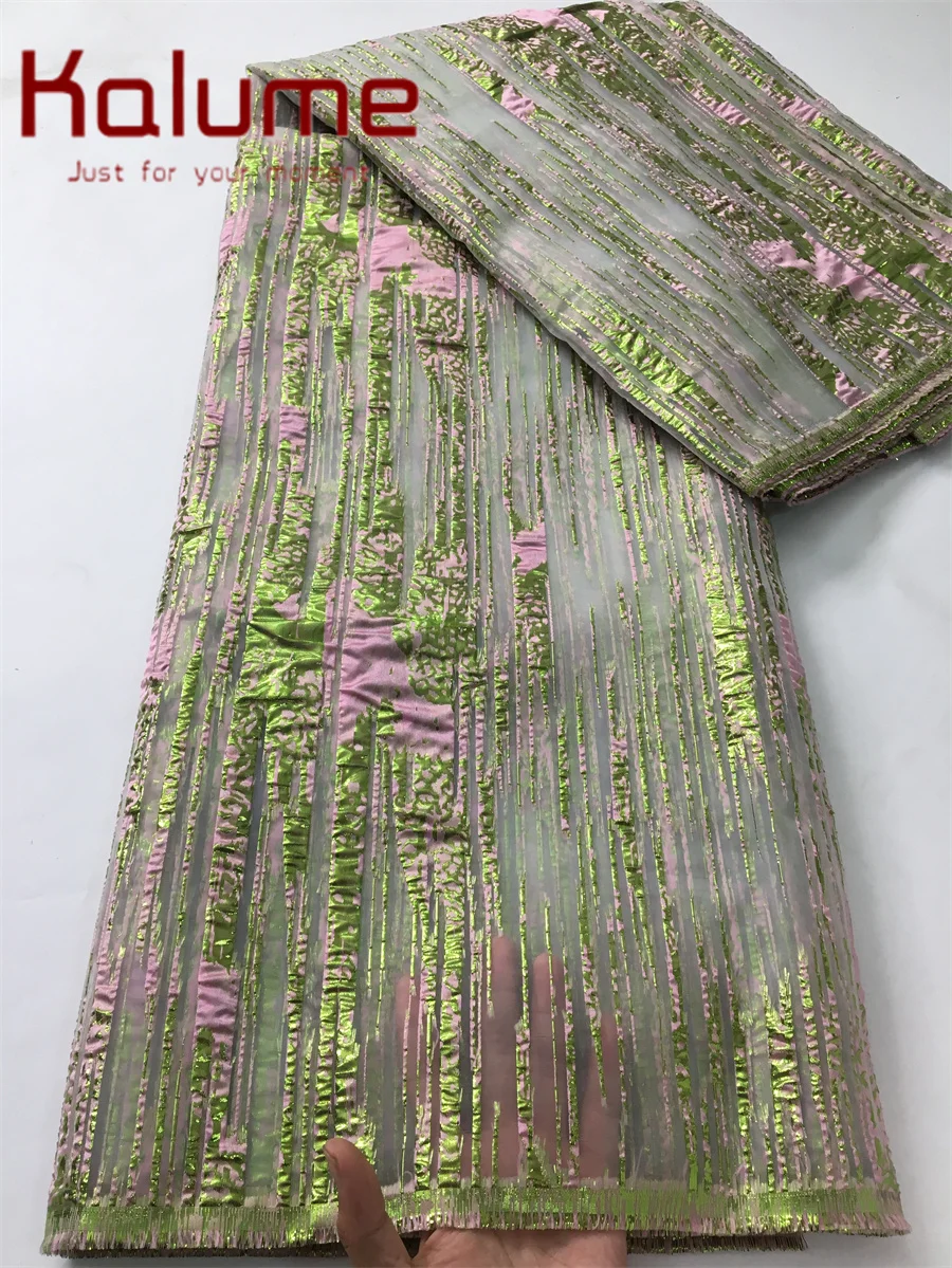 

Kalume Lace Роскошная африканская фатиновая парчовая кружевная ткань Высокое качество Французская позолоченная кружевная ткань для шитья ткани Diy Party Dress F4063