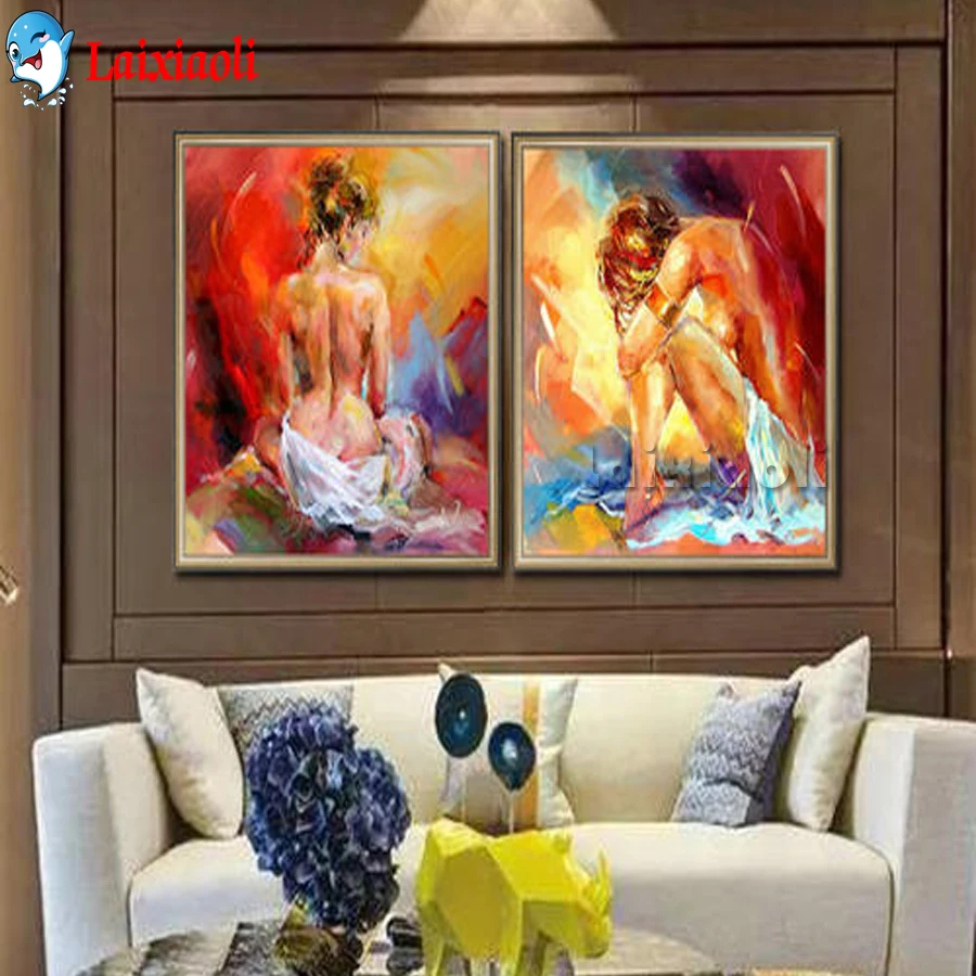 

full square Diamond Painting sexy woman Cross Stitch DIY round Diamond Embroidery abstract girl pattern Mosaic home decor gift