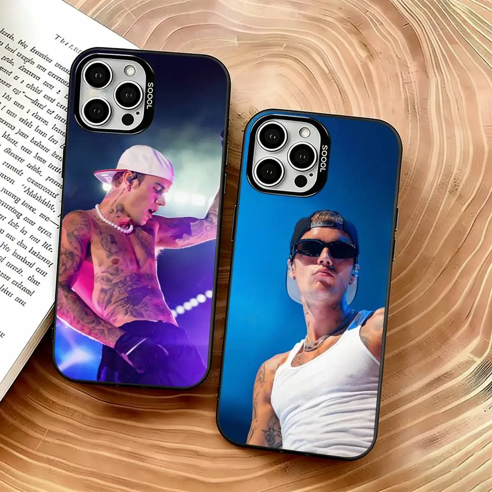 

Pop singer Justin Bieber Phone Case For iPhone 17,16,15,14,13,12,11 Plus,Pro Max,XS,Colorful Silver Phone case Funda Cover